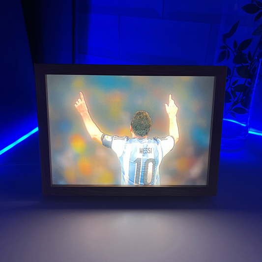 Soccer Legend Light Frame – Sketch Art with USB Glow